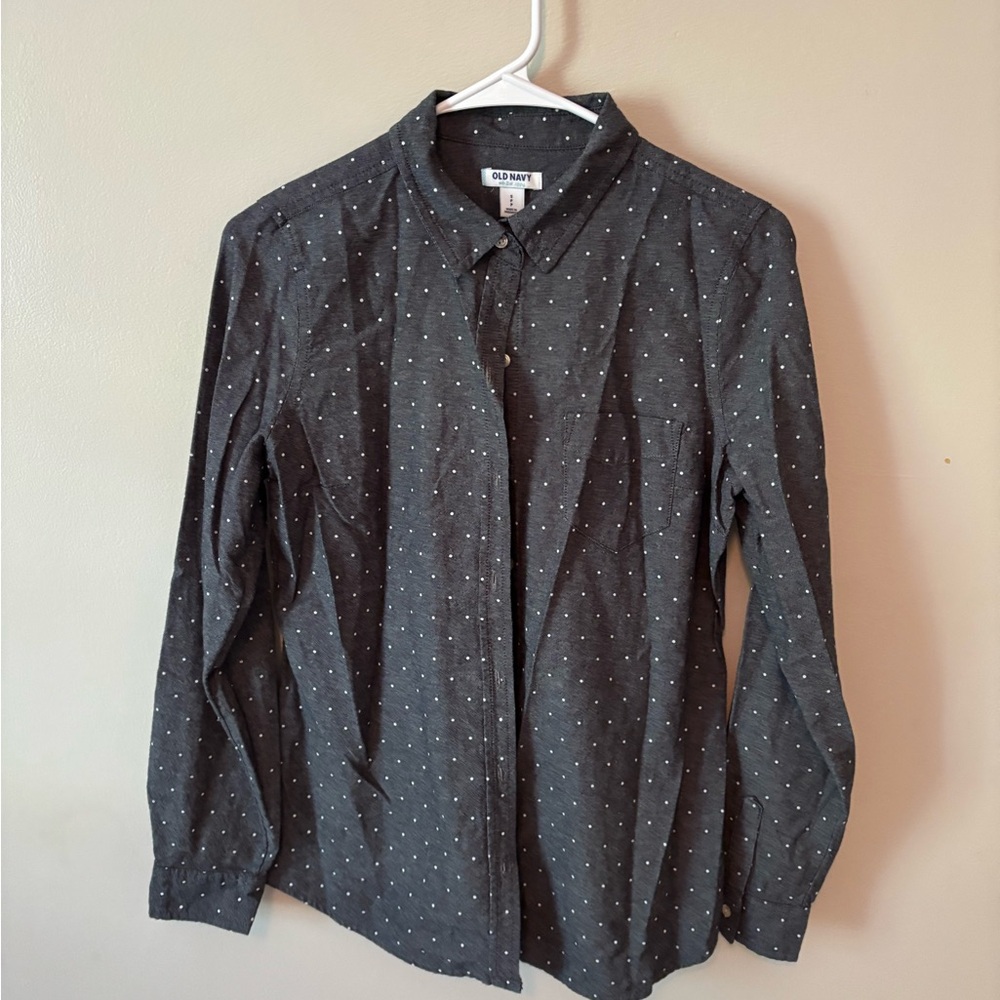 Old Navy Gray Casual Button Down Shirt